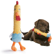 Nocciola 3 in 1 Chicken Rubber Dog Toy